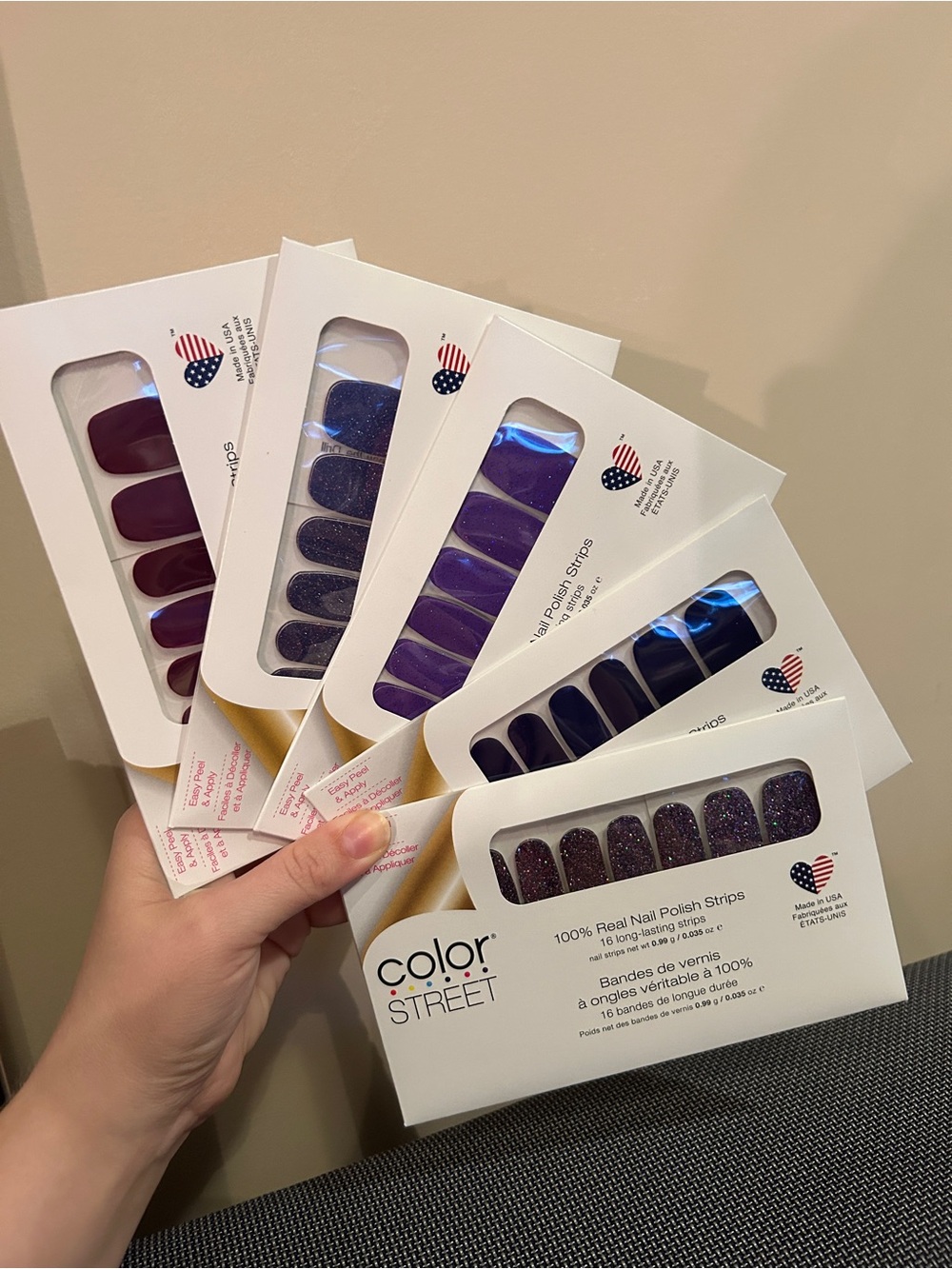 NWT Color Street Nails Purple Sets